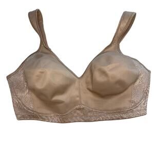 Playtex Women's 40D 18 Hour Seamless Smoothing Wireless Nude Floral Accent Bra